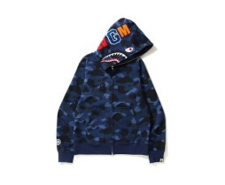 BAPE Color Camo Shark Full Zip Hoodie Blue